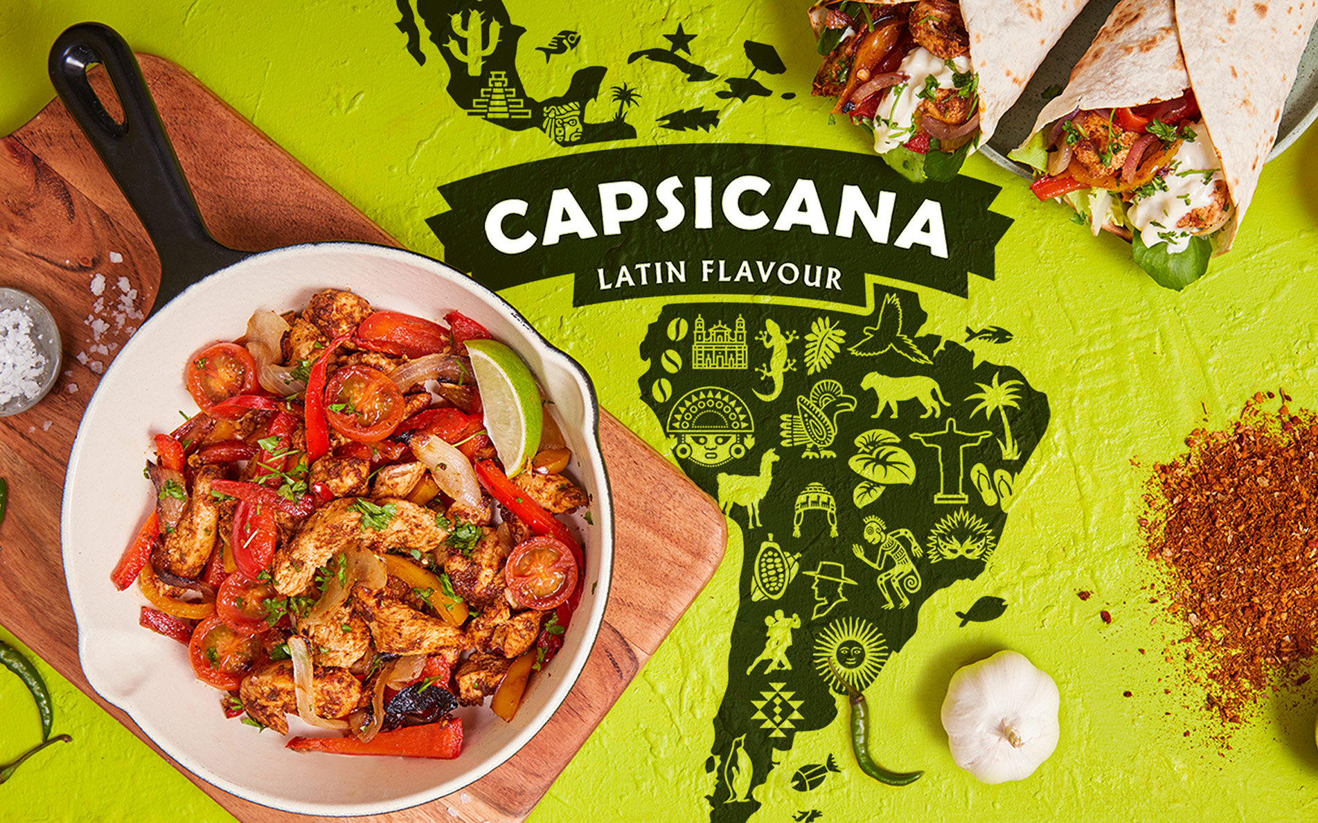 Capsicana Latin American Cook Sauces packaging befor and after - Rylands Brand Design