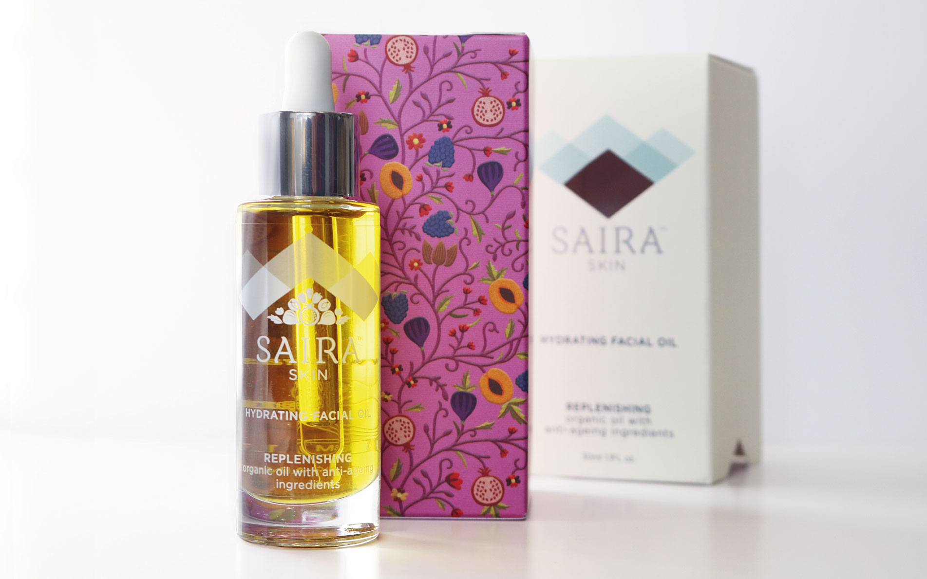 Saira Skin organic face oil - Rylands Brand Design 