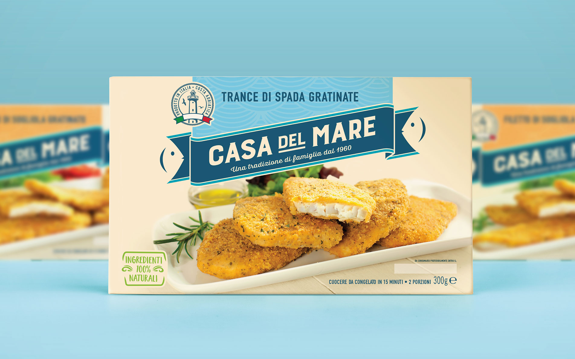 Casa Del Mare seafood packaging design - Rylands Brand Design