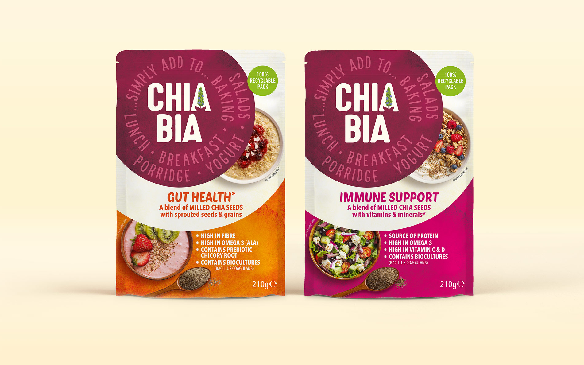 Chia Bia packaging design - Rylands Brand Design