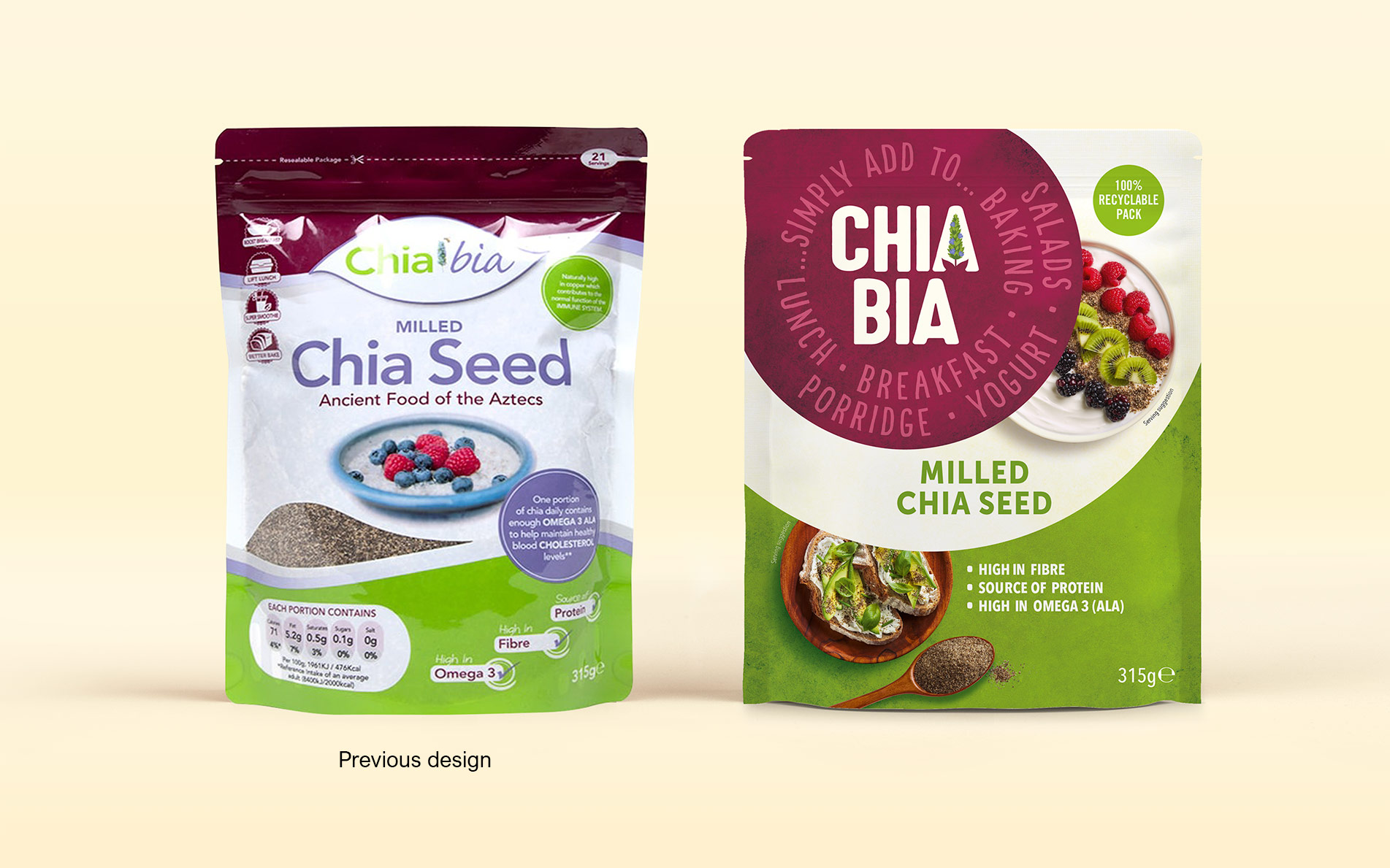 Chia Bia packaging logo - Rylands Brand Design