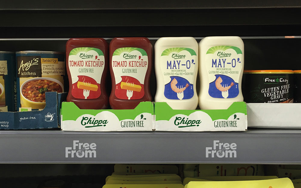 Chippa gluten free sauces packaging design positioning - Rylands Brand Design