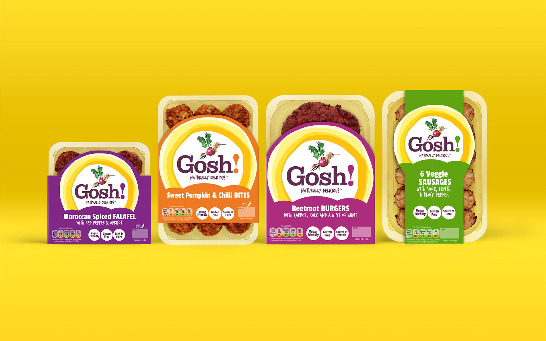Gosh! naturally free-from snacks packaging design - Rylands Brand Design