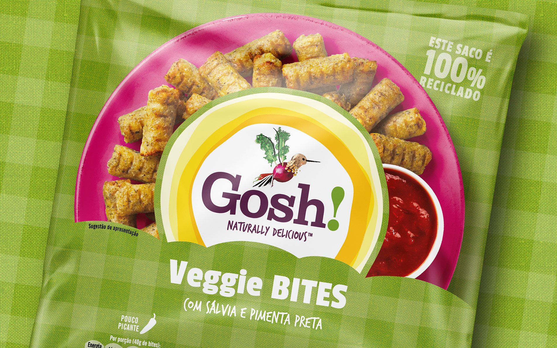 Gosh! naturally free-from snacks packaging design close up - Rylands Brand Design