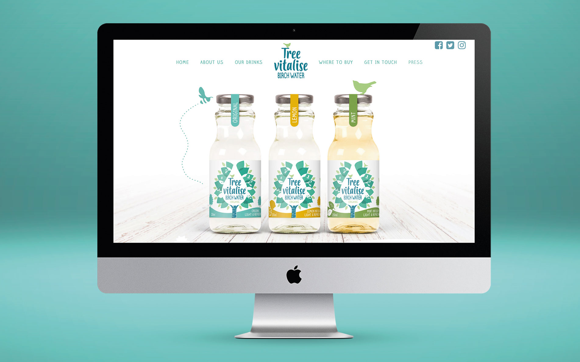 Treevitalise birch water brand mark - Rylands Brand Design