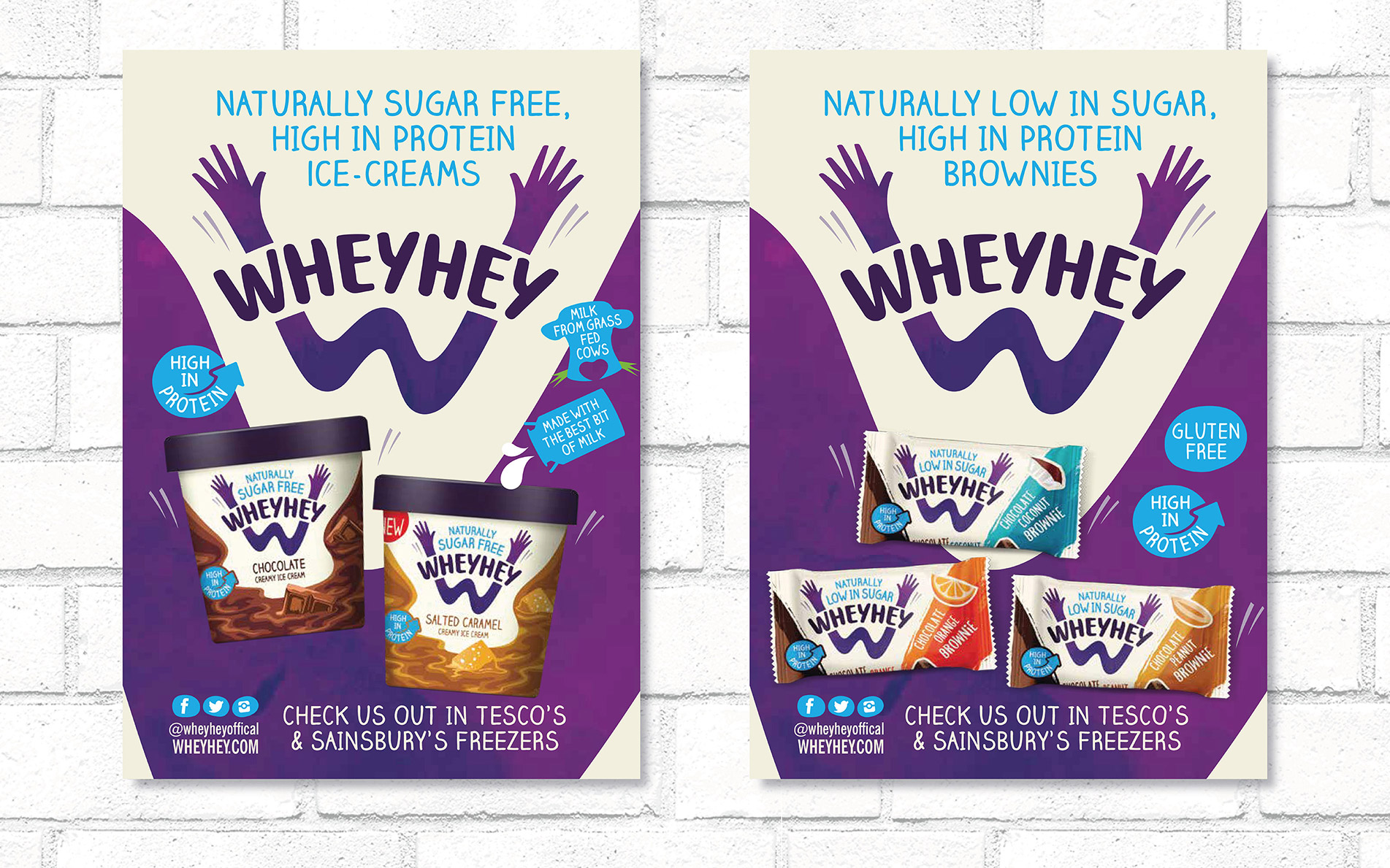 Wheyhey sugar free foods brand guidlines - Rylands Brand Design